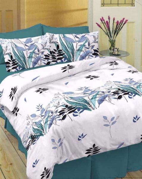 Blue and Jade Printed duvet cover set. 