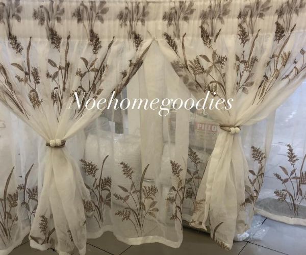 Small tree brown  kitchen / bathroom curtain 